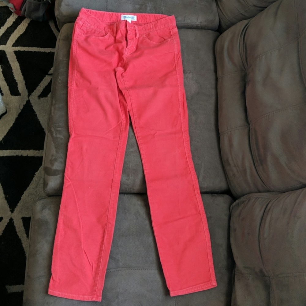 Red corduroy Madewell pants